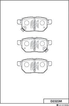 MK Kashiyama D2323M - Brake Pad Set, disc brake autospares.lv