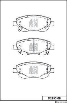 MK Kashiyama D2293MH - Brake Pad Set, disc brake autospares.lv