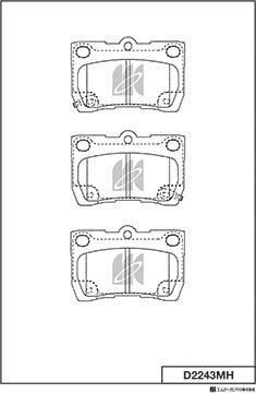 MK Kashiyama D2243MH - Brake Pad Set, disc brake autospares.lv