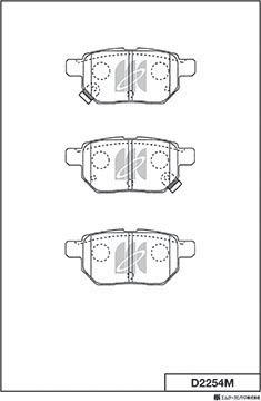 MK Kashiyama D2254M - Brake Pad Set, disc brake autospares.lv