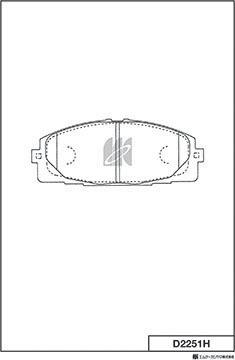 MK Kashiyama D2251H - Brake Pad Set, disc brake autospares.lv