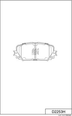 MK Kashiyama D2253H - Brake Pad Set, disc brake autospares.lv