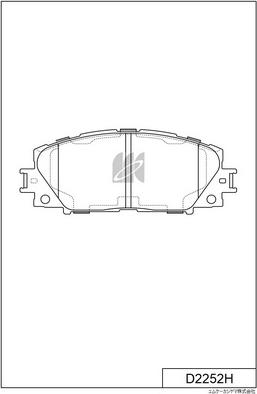 MK Kashiyama D2252H - Brake Pad Set, disc brake autospares.lv