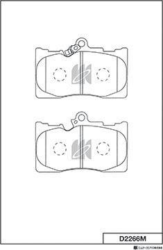 MK Kashiyama D2266M - Brake Pad Set, disc brake autospares.lv