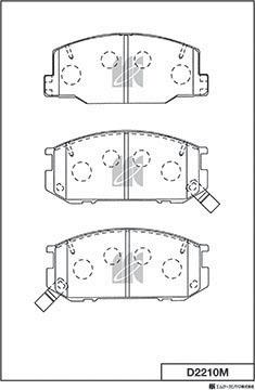 MK Kashiyama D2210M - Brake Pad Set, disc brake autospares.lv