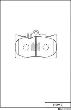 MK Kashiyama D2212 - Brake Pad Set, disc brake autospares.lv