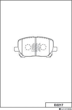 MK Kashiyama D2217 - Brake Pad Set, disc brake autospares.lv