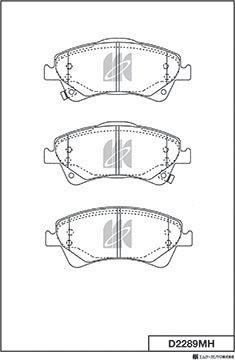 MK Kashiyama D2289MH - Brake Pad Set, disc brake autospares.lv