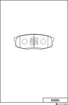 MK Kashiyama D2281 - Brake Pad Set, disc brake autospares.lv