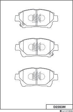 MK Kashiyama D2283M - Brake Pad Set, disc brake autospares.lv