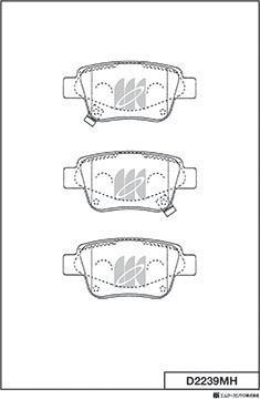 MK Kashiyama D2239MH - Brake Pad Set, disc brake autospares.lv