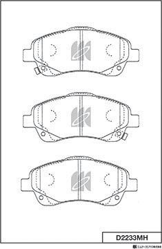 MK Kashiyama D2233MH - Brake Pad Set, disc brake autospares.lv