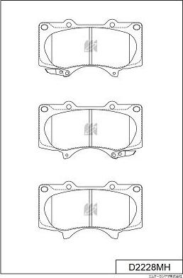 MK Kashiyama D2228MH - Brake Pad Set, disc brake autospares.lv