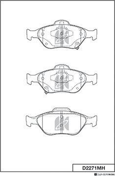 MK Kashiyama D2271MH - Brake Pad Set, disc brake autospares.lv