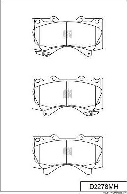 MK Kashiyama D2278MH - Brake Pad Set, disc brake autospares.lv