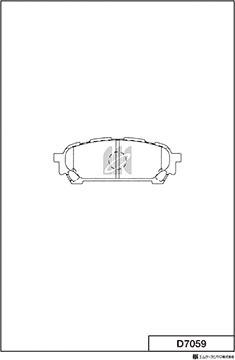 MK Kashiyama D7059 - Brake Pad Set, disc brake autospares.lv