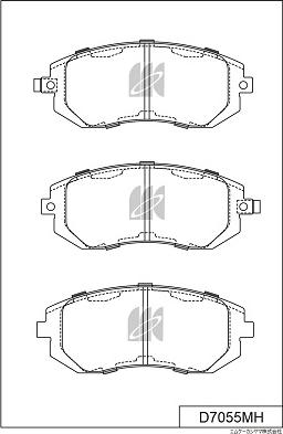 MK Kashiyama D7055MH - Brake Pad Set, disc brake autospares.lv