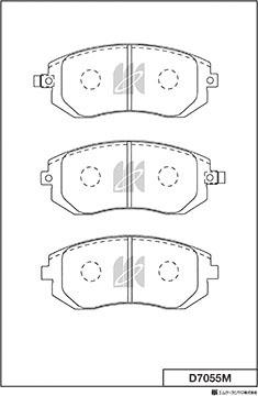 MK Kashiyama D7055M - Brake Pad Set, disc brake autospares.lv