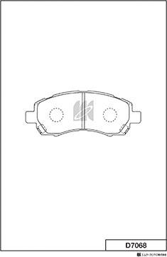 MK Kashiyama D7068 - Brake Pad Set, disc brake autospares.lv