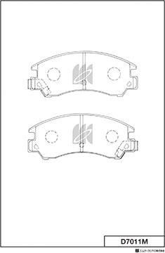 MK Kashiyama D7011M - Brake Pad Set, disc brake autospares.lv