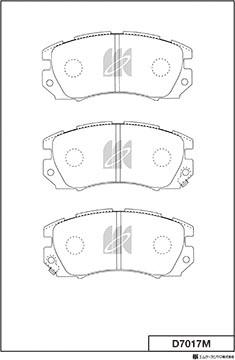 MK Kashiyama D7017M - Brake Pad Set, disc brake autospares.lv