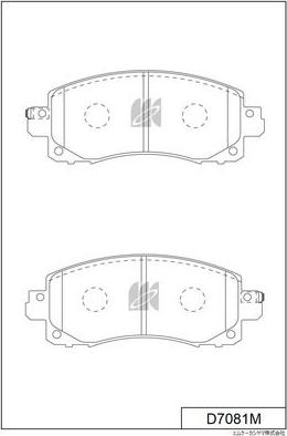 MK Kashiyama D7081M - Brake Pad Set, disc brake autospares.lv