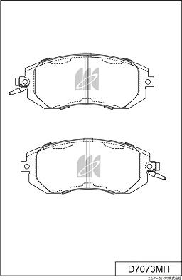 MK Kashiyama D7073MH - Brake Pad Set, disc brake autospares.lv