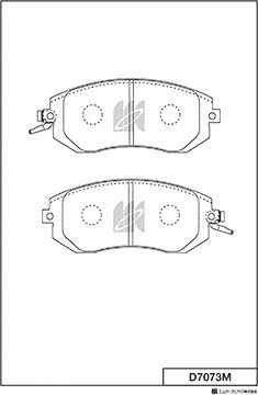 MK Kashiyama D7073M - Brake Pad Set, disc brake autospares.lv