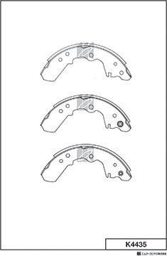 MK Kashiyama K4435 - Brake Shoe Set autospares.lv