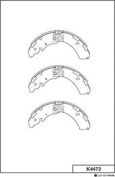 MK Kashiyama K4473 - Brake Shoe Set autospares.lv