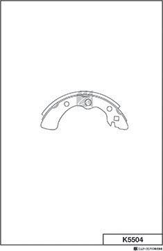 MK Kashiyama K5504 - Brake Shoe Set autospares.lv