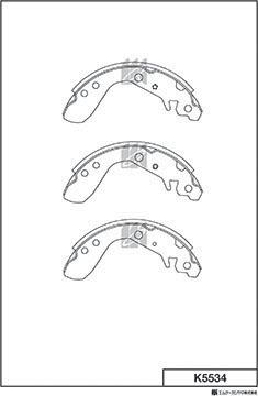 MK Kashiyama K5534 - Brake Shoe Set autospares.lv