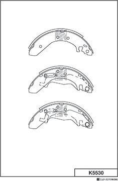 MK Kashiyama K5530 - Brake Shoe Set autospares.lv