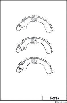 MK Kashiyama K6723 - Brake Shoe Set autospares.lv