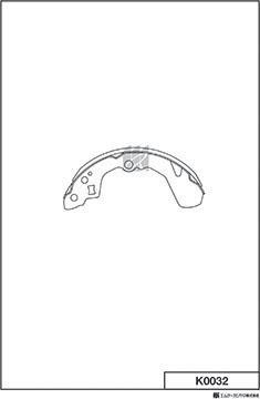 MK Kashiyama K0032 - Brake Shoe Set autospares.lv