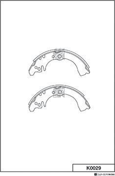 MK Kashiyama K0029 - Brake Shoe Set autospares.lv