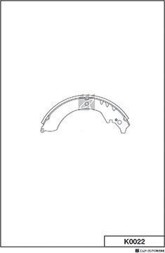 MK Kashiyama K0022 - Brake Shoe Set autospares.lv