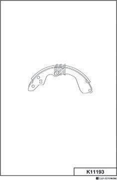 MK Kashiyama K11193 - Brake Shoe Set autospares.lv