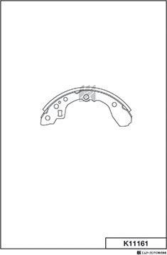 MK Kashiyama K11161 - Brake Shoe Set autospares.lv