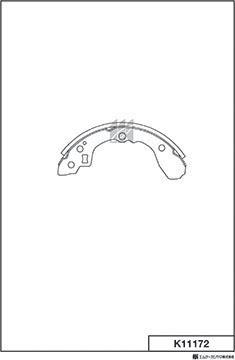 MK Kashiyama K11172 - Brake Shoe Set autospares.lv