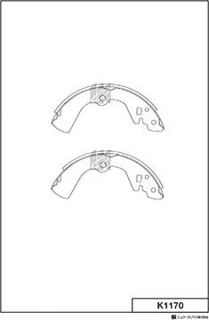 MK Kashiyama K1170 - Brake Shoe Set autospares.lv