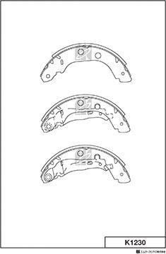 MK Kashiyama K1230 - Brake Shoe Set autospares.lv