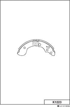 MK Kashiyama K1223 - Brake Shoe Set autospares.lv