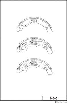 MK Kashiyama K3431 - Brake Shoe Set autospares.lv