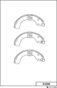 MK Kashiyama K3399 - Brake Shoe Set autospares.lv