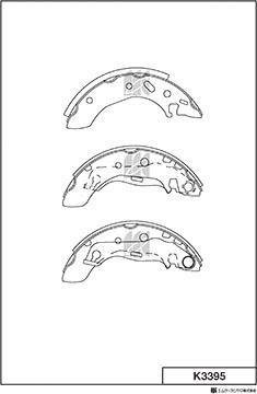 MK Kashiyama K3395 - Brake Shoe Set autospares.lv