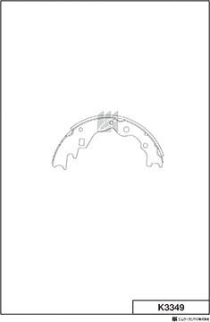 MK Kashiyama K3349 - Brake Shoe Set autospares.lv