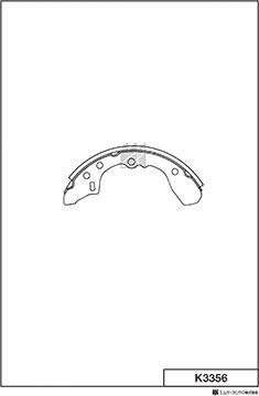 MK Kashiyama K3356 - Brake Shoe Set autospares.lv