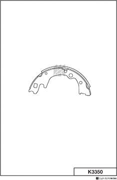 MK Kashiyama K3350 - Brake Shoe Set autospares.lv