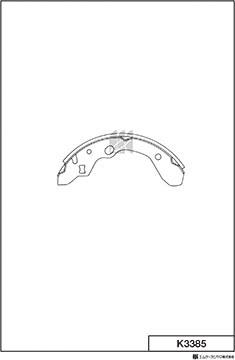 MK Kashiyama K3385 - Brake Shoe Set autospares.lv